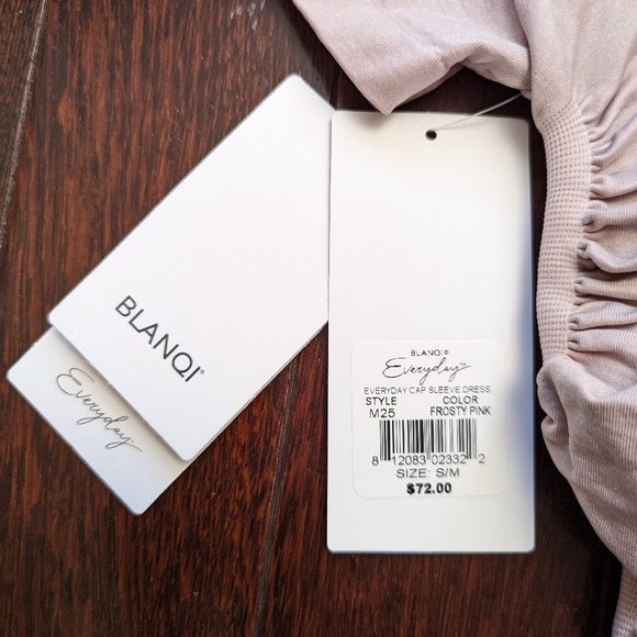 Blanqi Everyday Cap Sleeve Maternity Dress - Frosty Pink - Picture 8 of 9